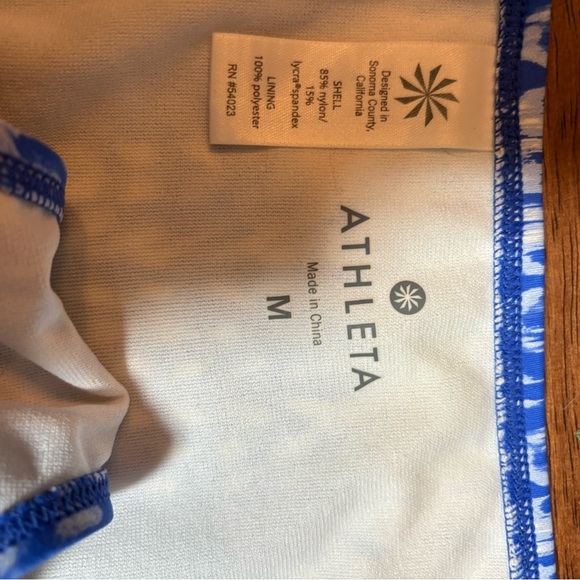 Athleta Blue Patterned Women's Bikini Set sz M - Picture 2 of 4